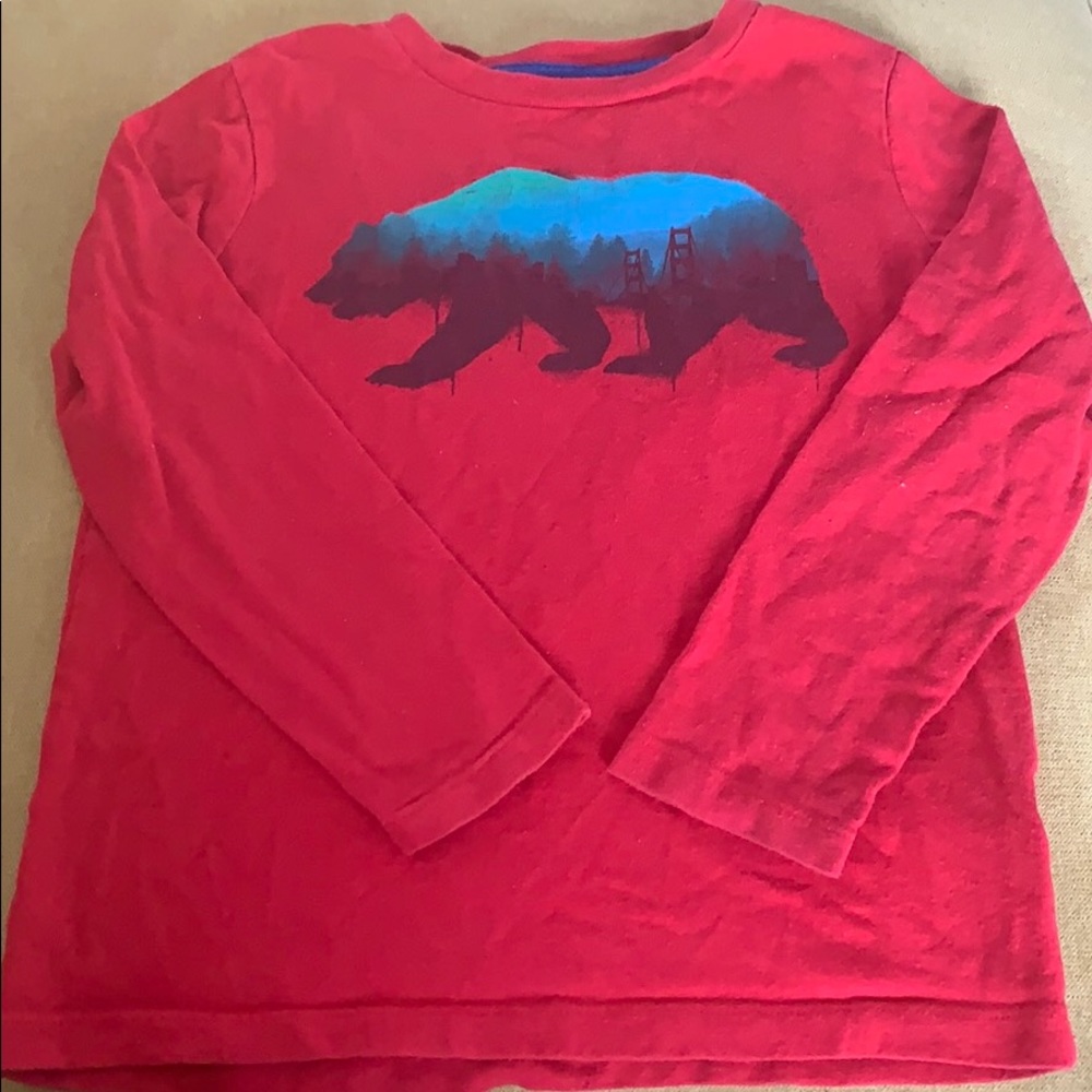 Kids long sleeve bear shirt